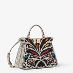 FENDI Peekaboo ISeeU Small Printed leather bag with Night Butterfly inlay - Image 4